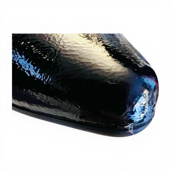 The Flexx Raven Black Patent Leather Pointed Ballet Flats Bit Detail Size 38 - Picture 5 of 8